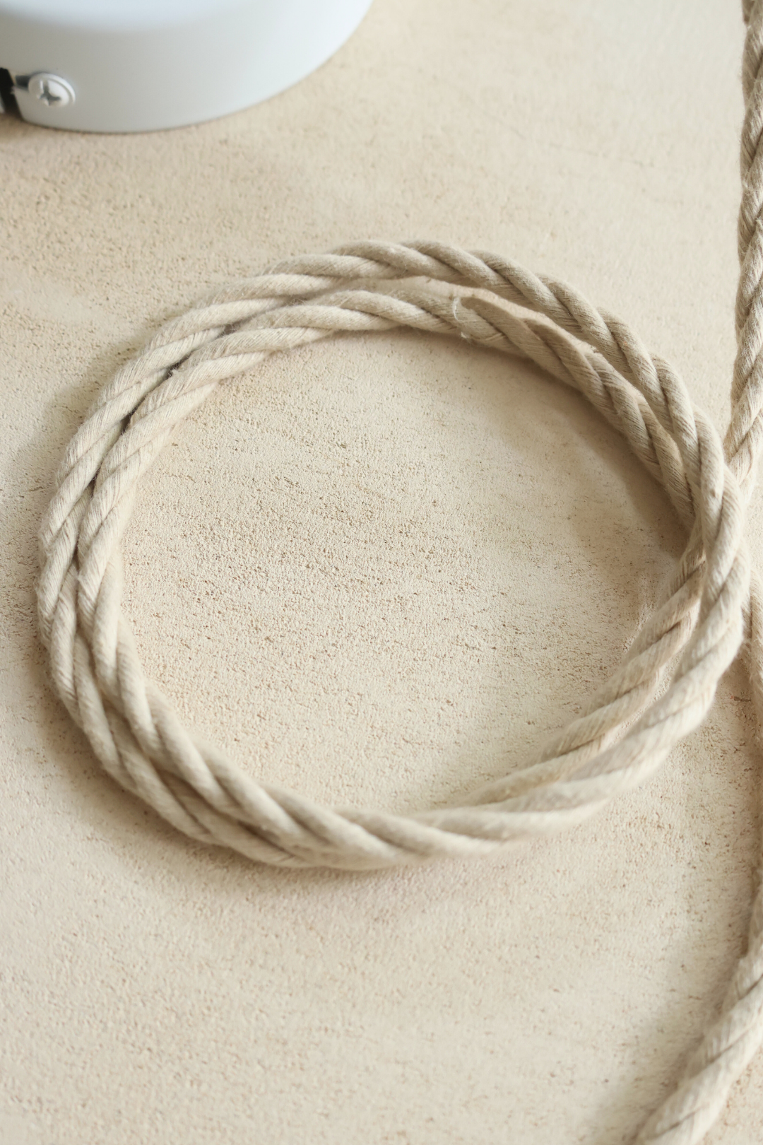 Ceiling Pendant Kit E27 - Twisted Linen-covered electrical cable (Black/White)