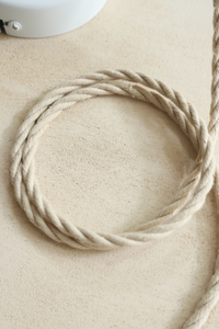 Ceiling Pendant Kit E27 - Twisted Linen-covered electrical cable (Black/White)