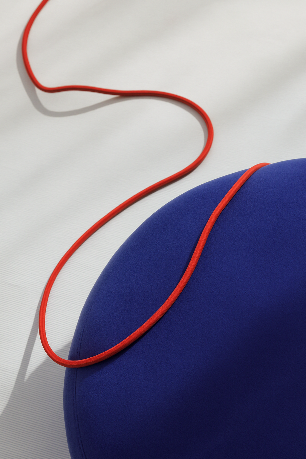 Ceiling Pendant Kit E27 - Red nylon electrical cable