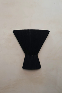Flume Cloth Wall Light in Black - Hardwired or Plug-In