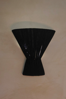 Flume Cloth Wall Light in Black - Hardwired or Plug-In
