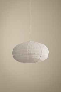 Dome woven cotton light shade