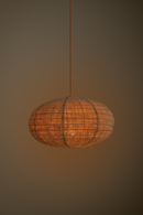 Dome woven cotton light shade