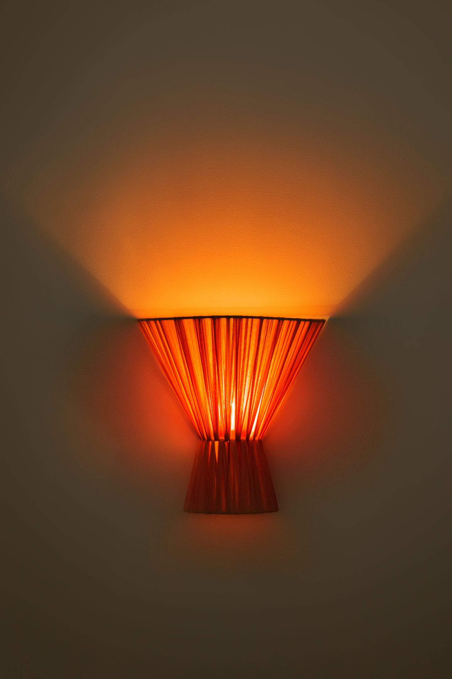 Blush Flume cloth wall light - hardwired or plug-in