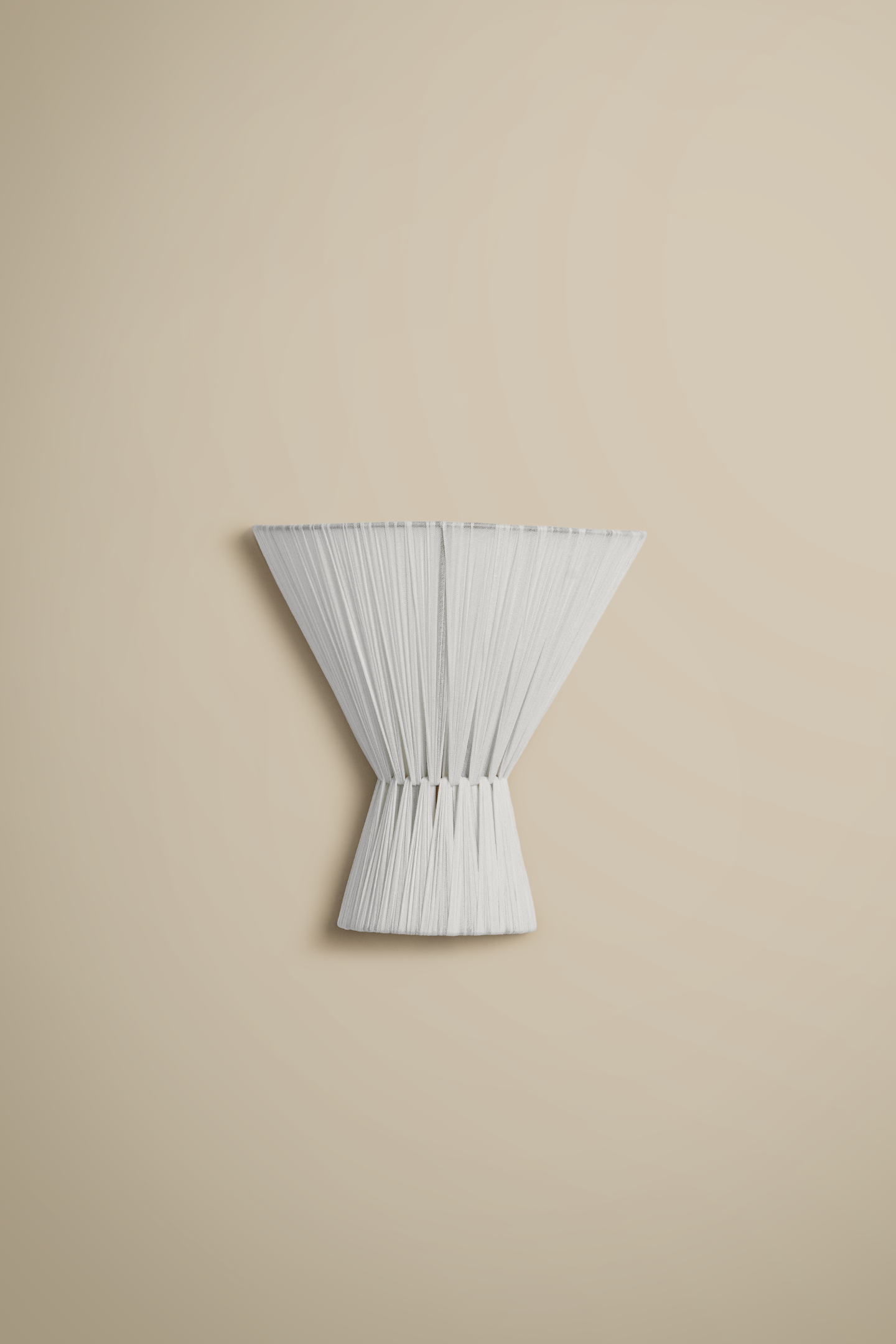 Off-white Flume cloth wall light - hardwired or plug-in