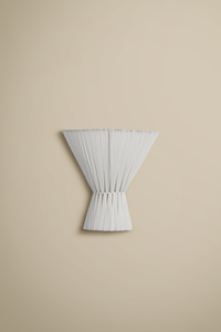 Off-white Flume cloth wall light - hardwired or plug-in
