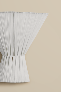Off-white Flume cloth wall light - hardwired or plug-in