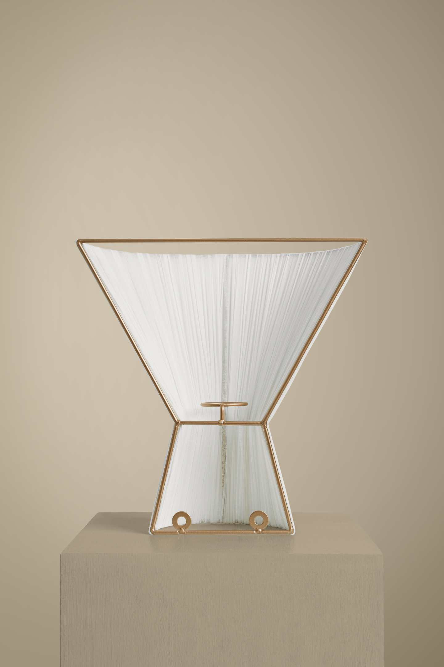 Off-white Flume cloth wall light - hardwired or plug-in