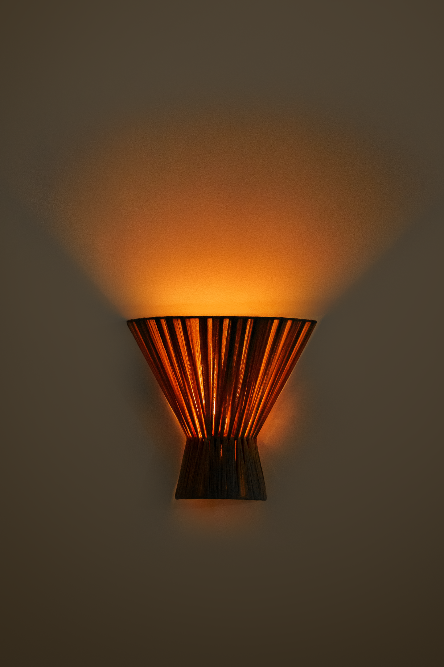 Clay Flume cloth wall light - hardwired or plug-in