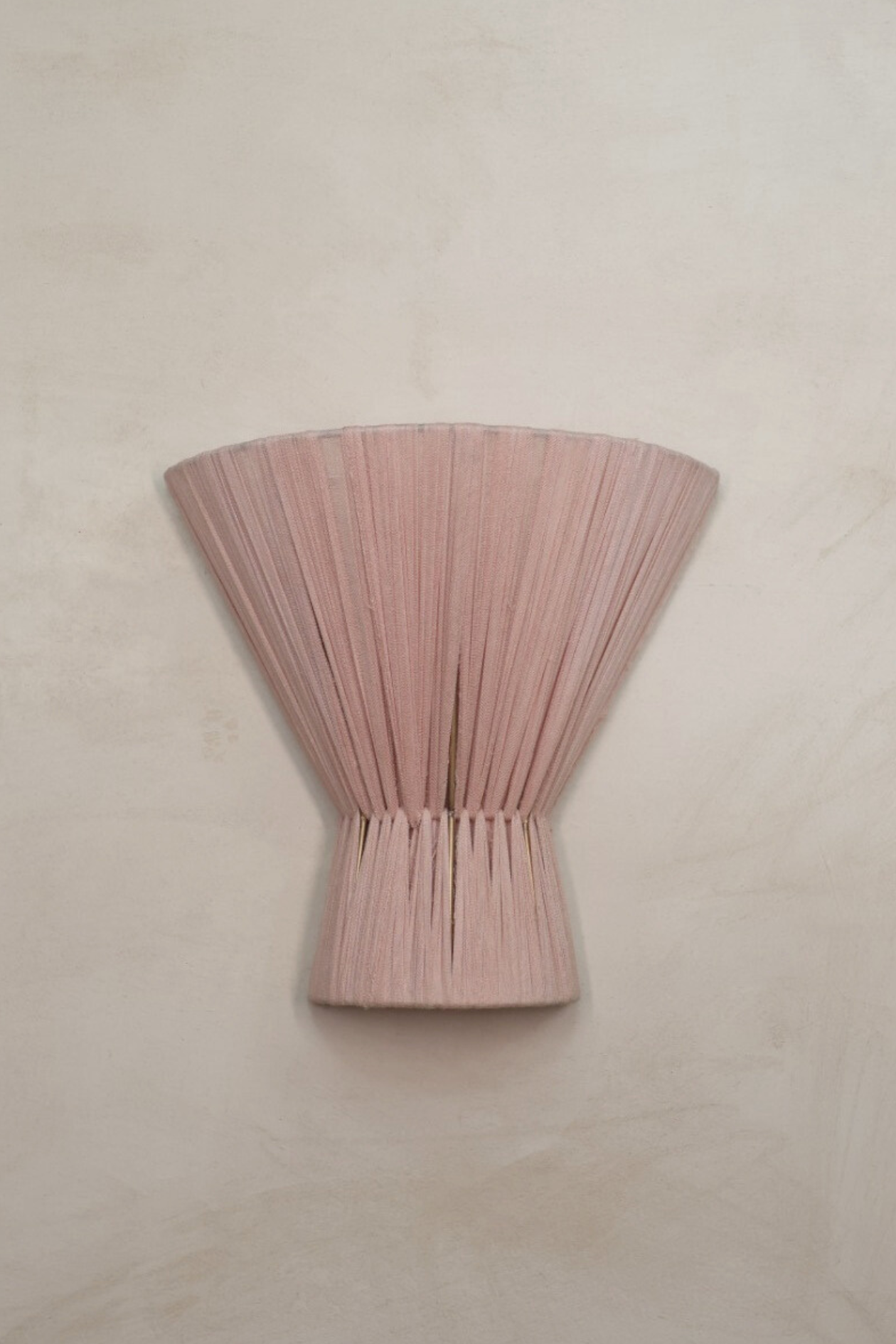 Flume Cloth Wall Light in Blush - Hardwired or Plug-In