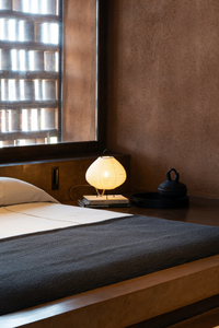 Frank bedside linen table lamp