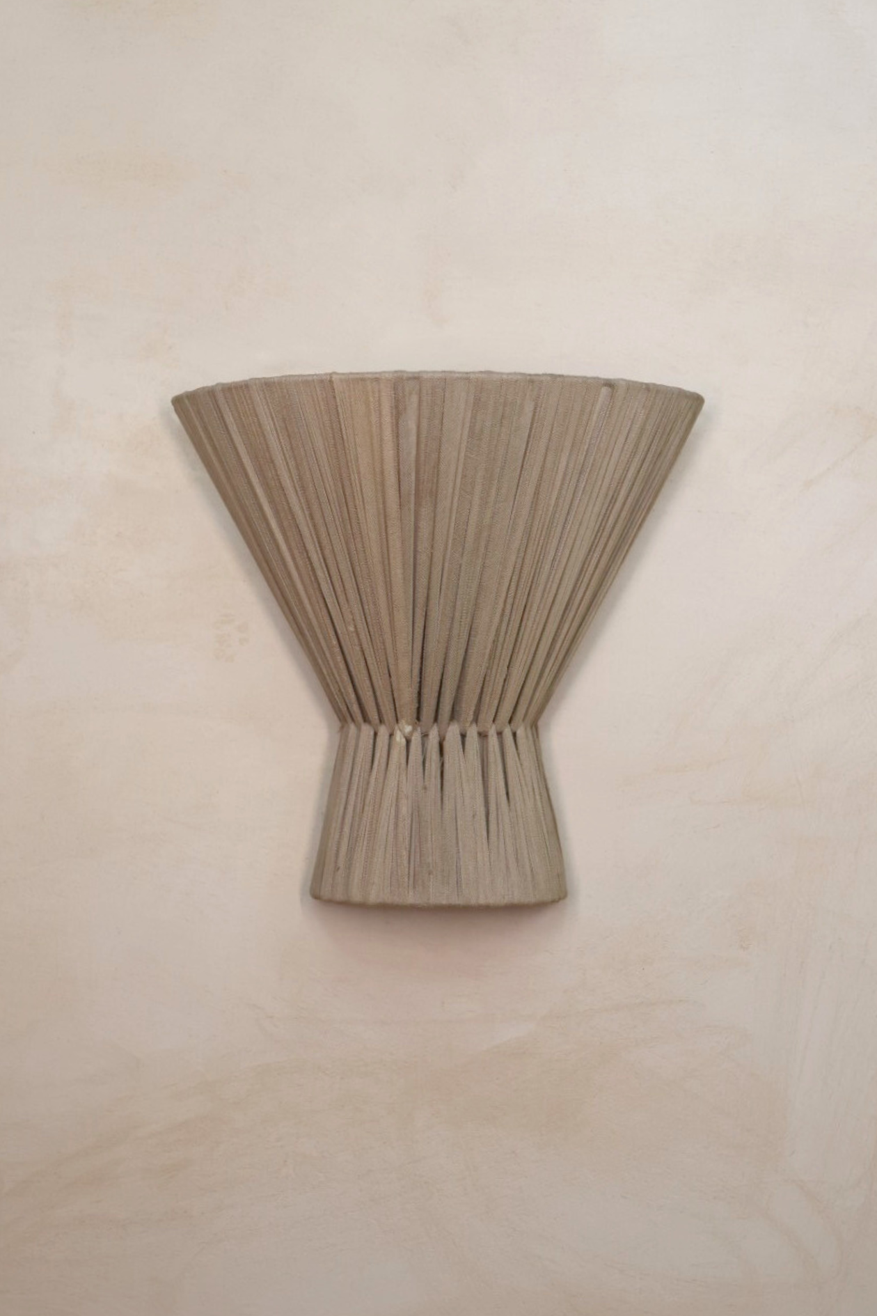 Flume Cloth Wall Light in Clay - Hardwired or Plug-in