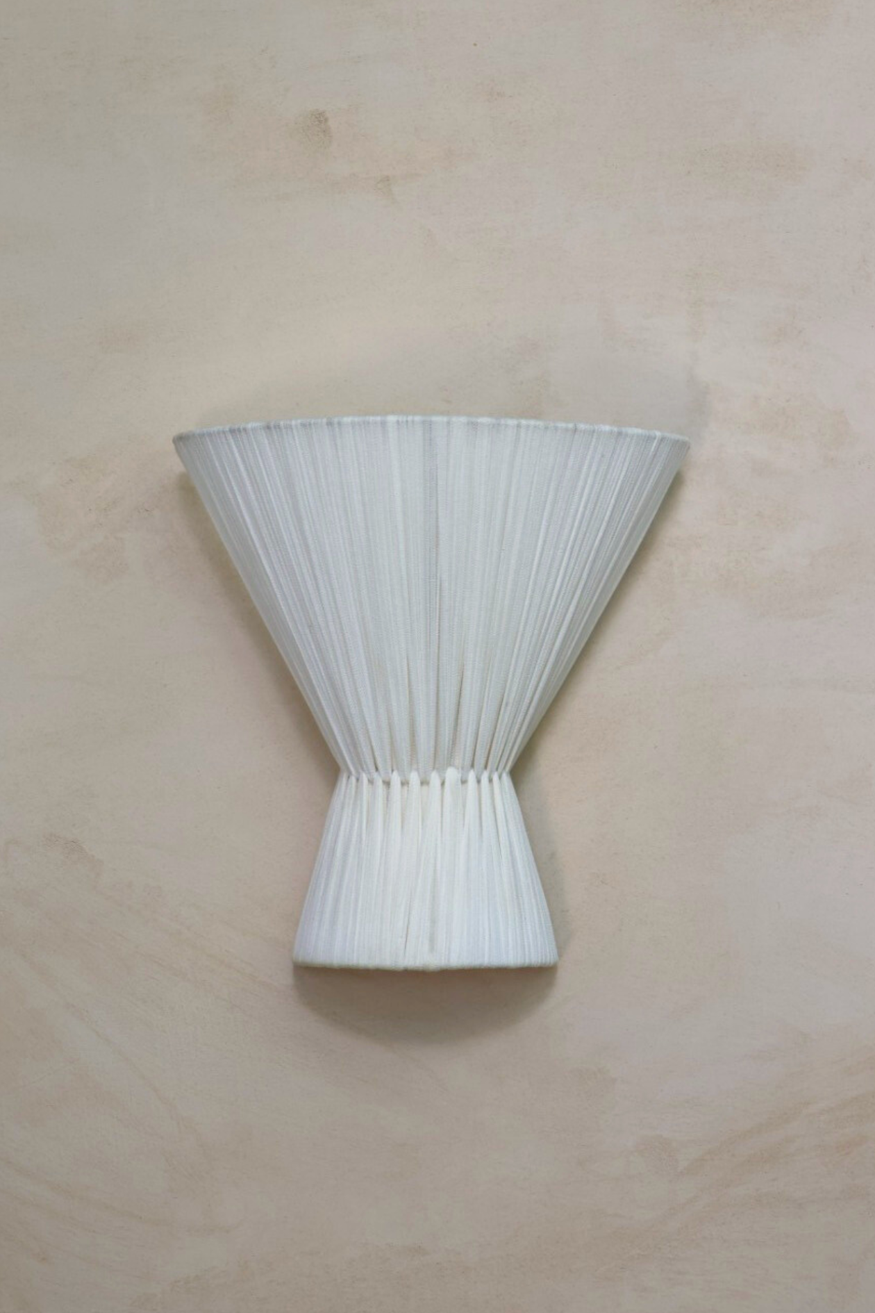 Flume Cloth Wall Light in Off-White - Hardwired or Plug-In