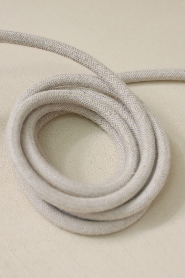 Ceiling Pendant Kit E27 - Linen covered electrical cable (White)