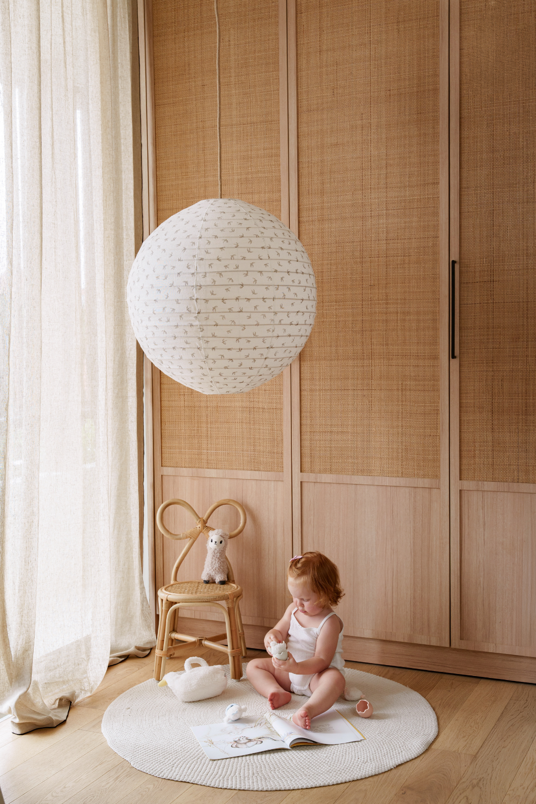 Birdies linen print