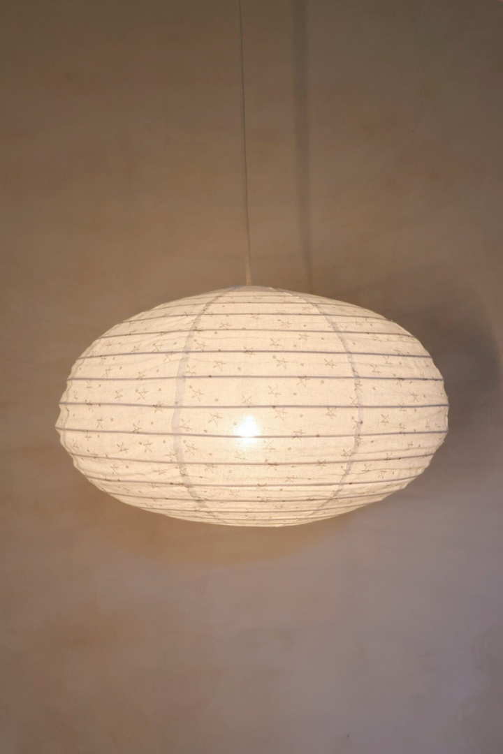 Starshine Charcoal Prints on Off-White Linen