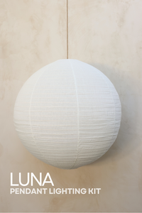 Luna Pendant Bundle Kit Off-White Linen