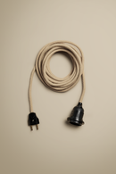Linen covered plug-in electrical cable E27 | US, AU & EU plugs