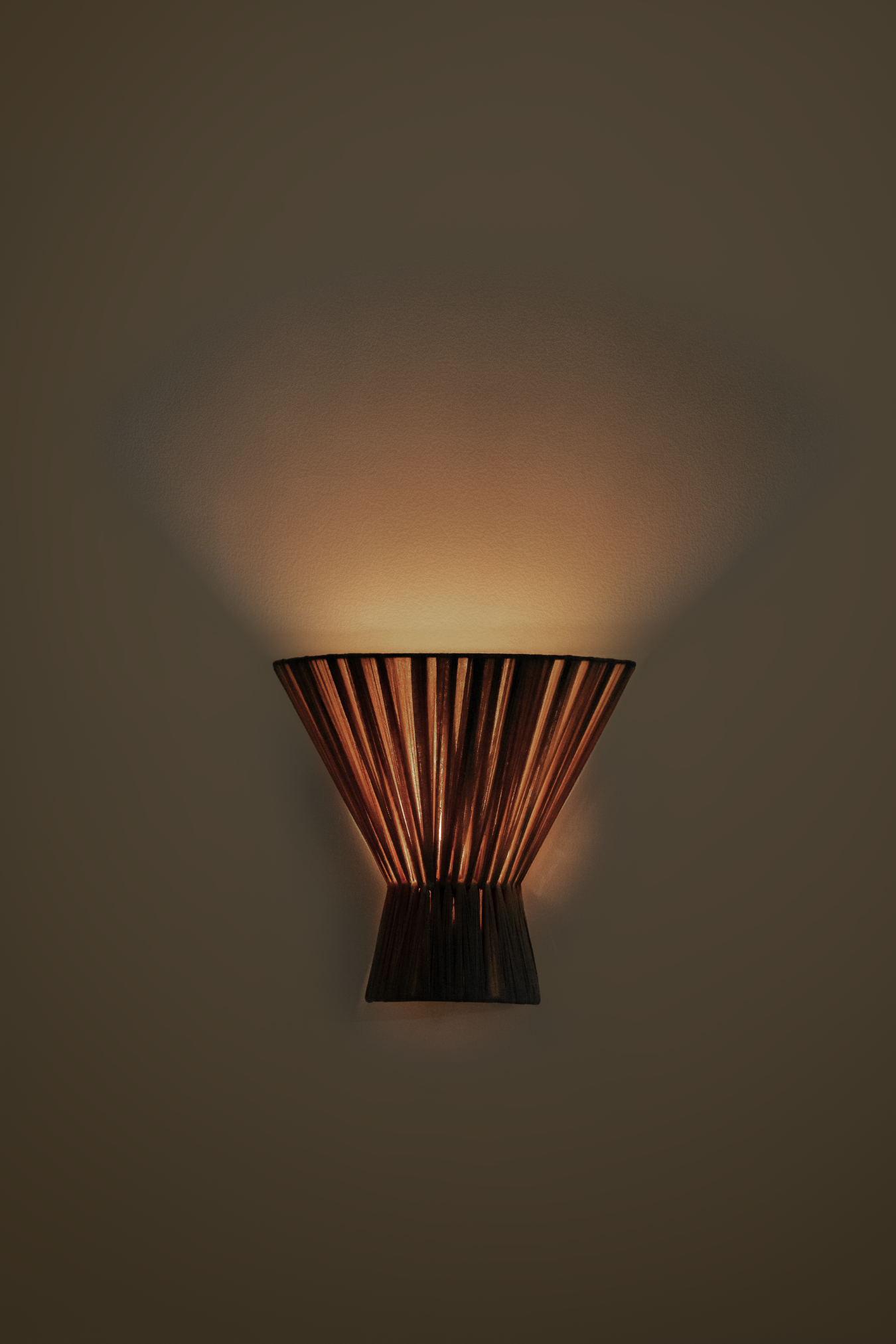 Clay Flume cloth wall light - hardwired or plug-in
