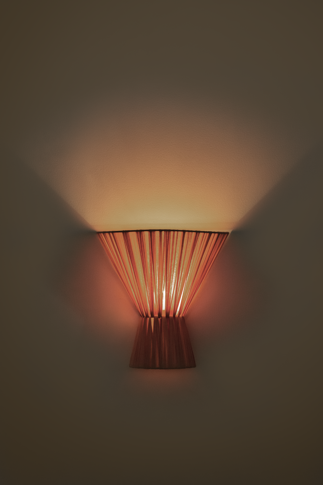 Blush Flume cloth wall light - hardwired or plug-in