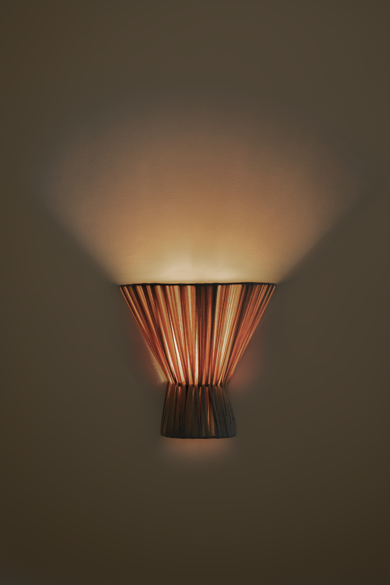 Sand Flume cloth wall light - hardwired or plug-in