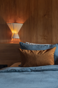 Flume Cloth Wall Light in Off-White - Hardwired or Plug-In