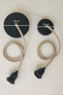 Ceiling Pendant Kit E27 - Linen covered electrical cable (White)